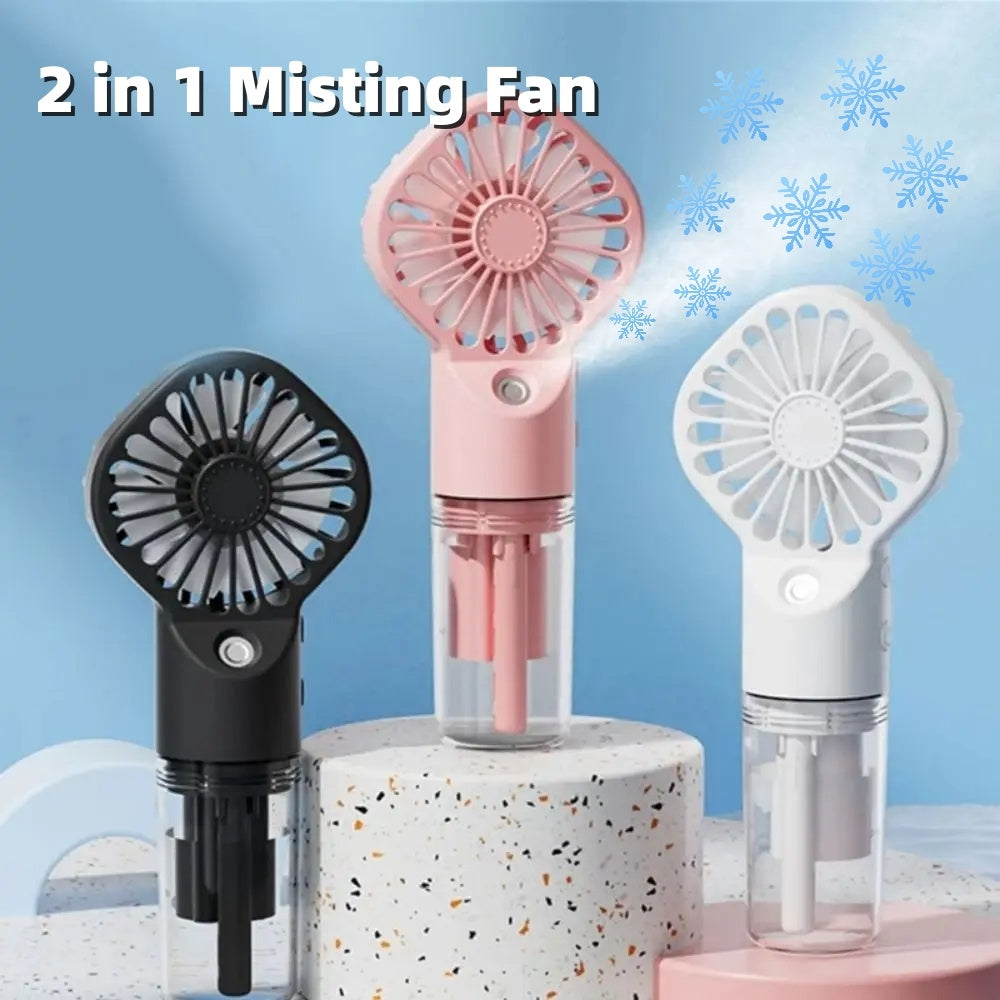 Strong Power Spray Humidification Small Mist Fan Humidification Usb Charging Portable Fan Icy