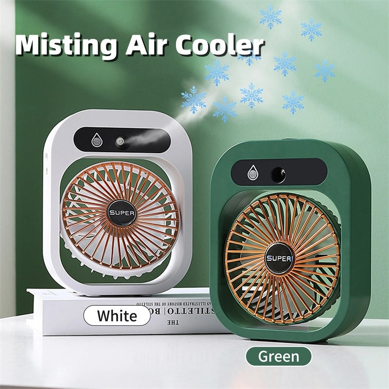 Air Conditioning Fan Desk Misting Fan Air Cooler Cooling USB Rechargeable Humidifier Portable Spray Fan